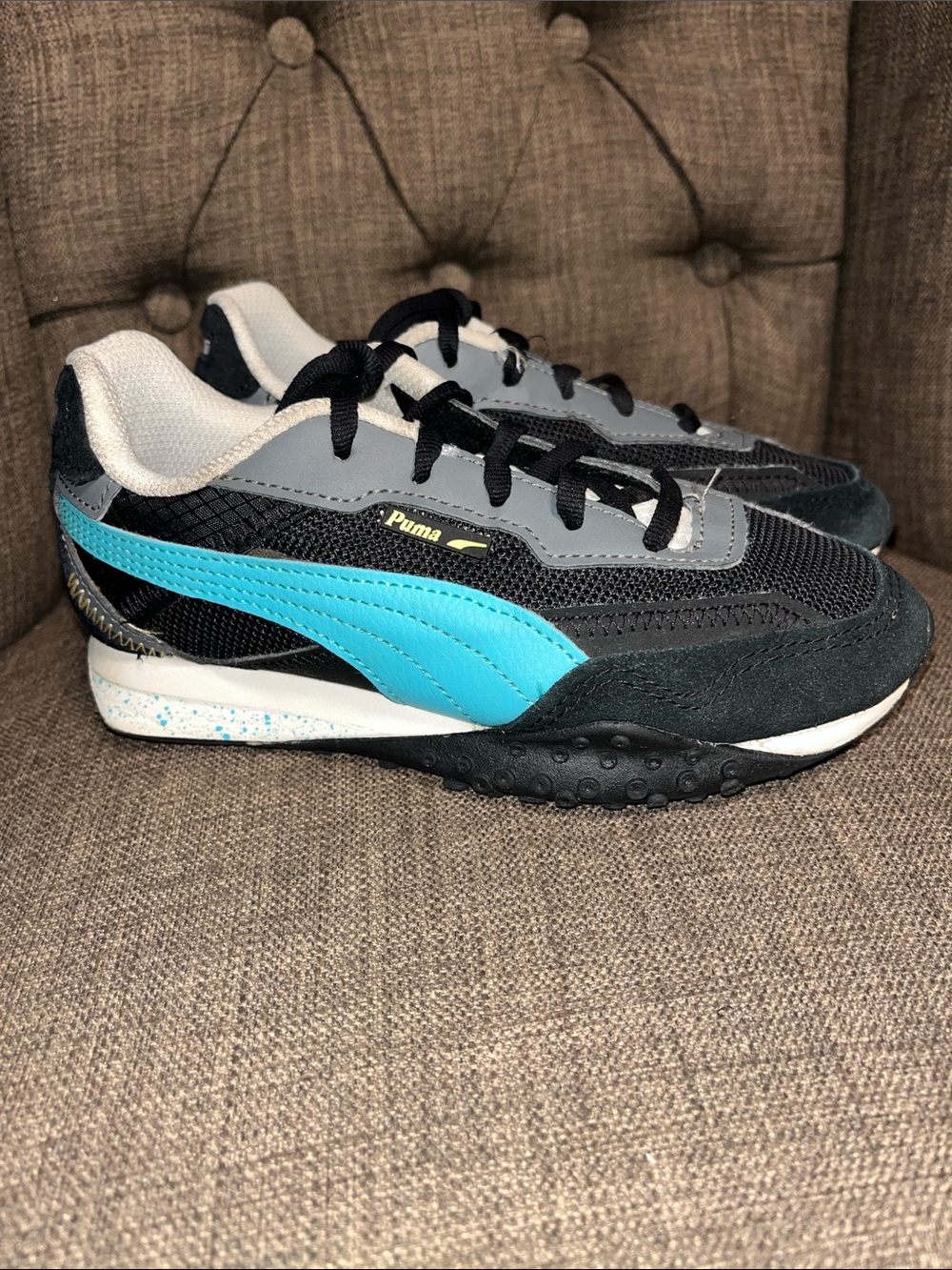 Puma Blacktop Rider sneakers little girls size 1.5